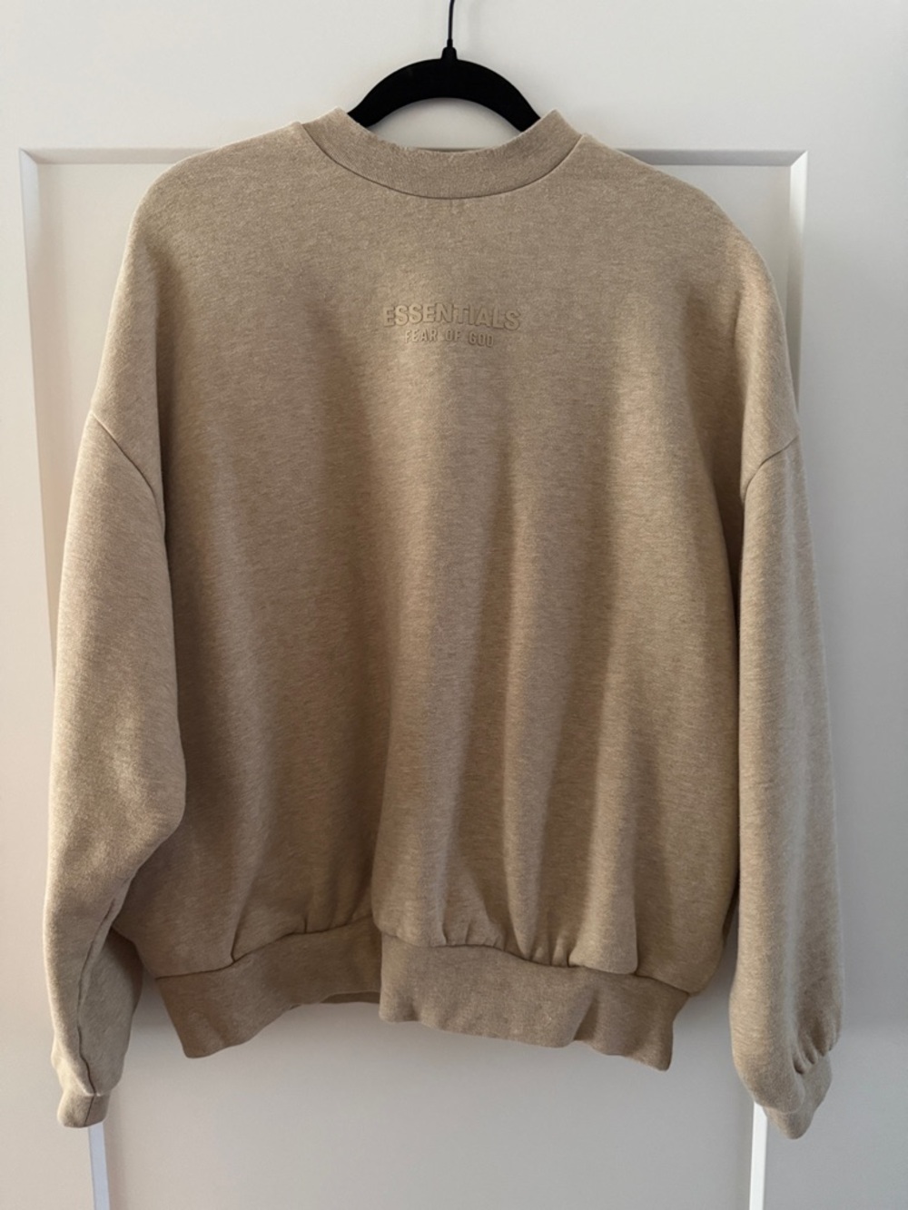 Essentials Men’s Crewneck Sweatshirt in Beige